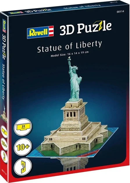 Пазл 3D Revell Statue of Liberty 31 деталь (4009803895383) - зображення 3
