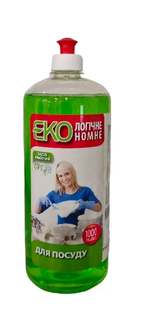 Засіб для миття посуду ТМ Пуся Екологічне економне 1л (033227) - Фото 1 Засіб для миття посуду ТМ Пуся Екологічне економне 1л (033227) - зображення 1