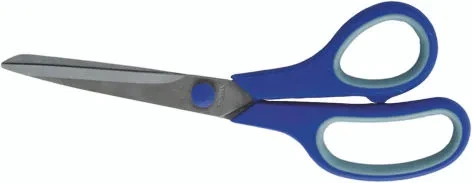 Ножиці офісні Buromax синій 21,5 см пластик з гумовою вставкою (BM.4503) - Фото 1 Ножиці офісні Buromax синій 21,5 см пластик з гумовою вставкою (BM.4503) - зображення 1