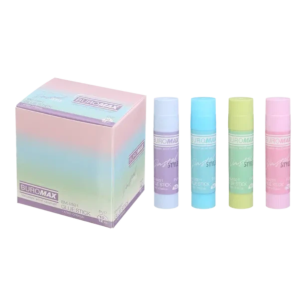 Клей-олівець Buromax PASTEL 10 г PVP (BM.4921) - Фото 11 Клей-олівець Buromax PASTEL 10 г PVP (BM.4921) - изображение 11