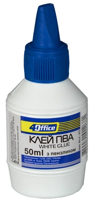 Клей канцелярський 4OFFICE 50 г PVA з дозатором 4-417 (04120950) - Фото 1 Клей канцелярський 4OFFICE 50 г PVA з дозатором 4-417 (04120950) - изображение 1
