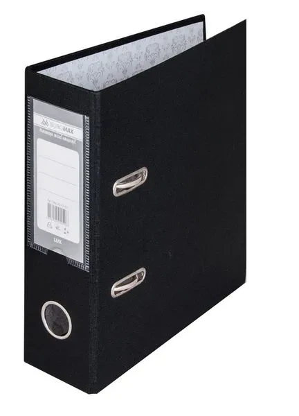 Папка-реєстратор Buromax чорний А5 70 мм одностороння PP (BM.3013-01) - Фото 1 Папка-реєстратор Buromax чорний А5 70 мм одностороння PP (BM.3013-01) - зображення 1