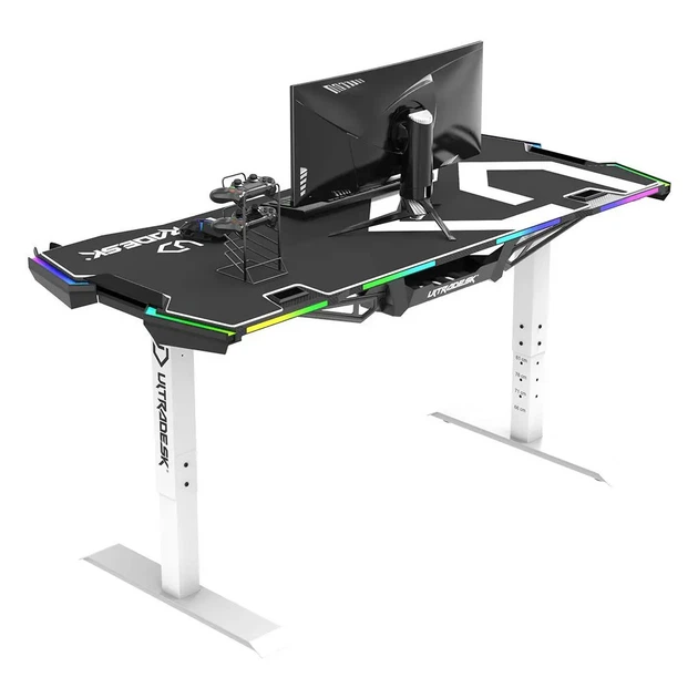 Геймерський ігровий стіл ULTRADESK Force White - изображение 4