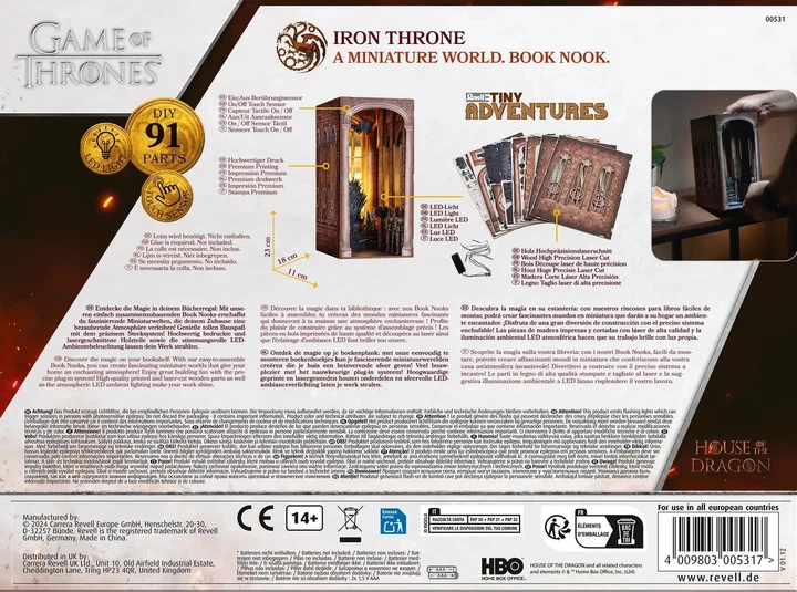 Пазл Revell Iron Throne - House of the Dragon: Tiny Adventures (Book Nook) 91 деталь (4009803005317) - зображення 10