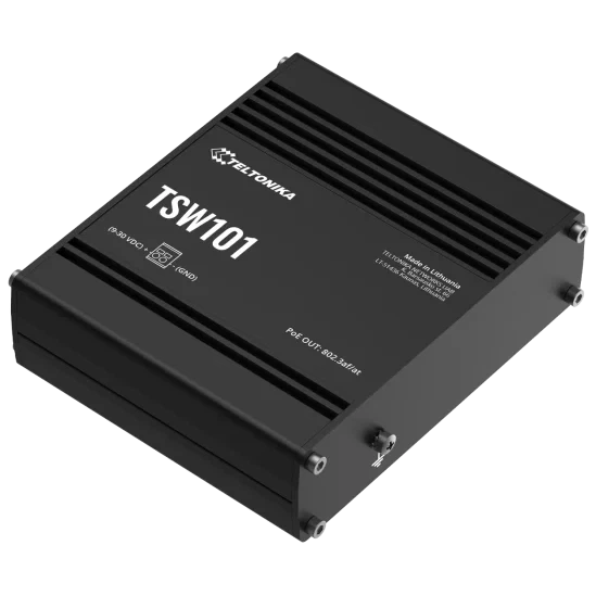 Коммутатор 5 портов неуправляемый Teltonika TSW101 POE+ для использования в транспорте - Фото 3 Коммутатор 5 портов неуправляемый Teltonika TSW101 POE+ для использования в транспорте - изображение 3