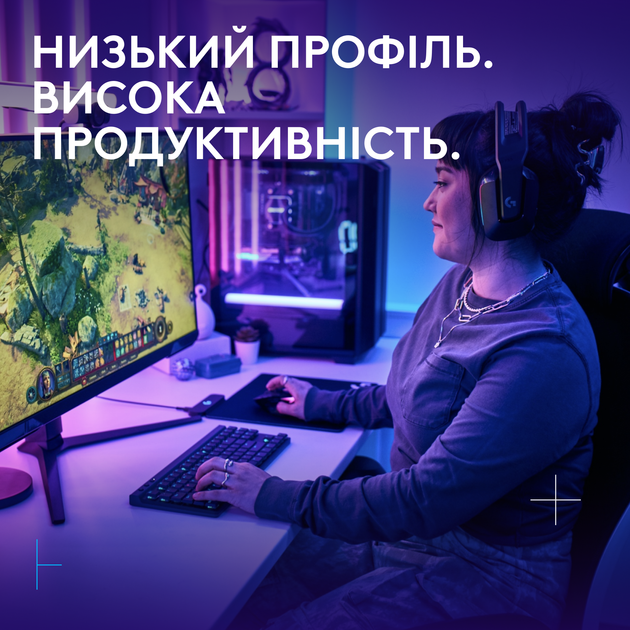 Клавиатура беспроводная Logitech G515 TKL Lightspeed GL Tactile RGB Wireless/Bluetooth/USB Black (920-014075) - изображение 2