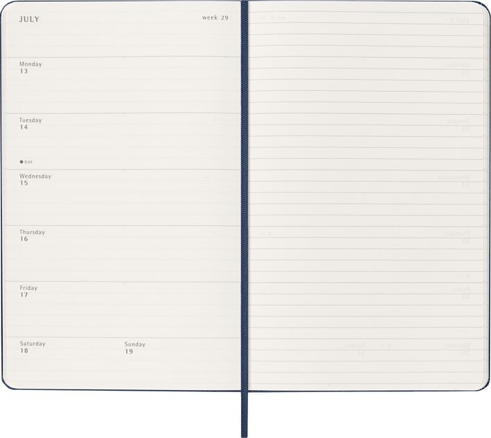 Щоденник 2026 Moleskine 200 сторінок Сапфірова блакить (8056999274672) - зображення 2