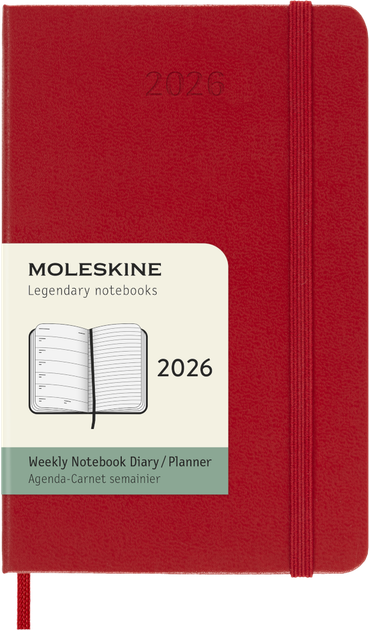 Щоденник 2026 Moleskine 200 сторінок Червоний (8056999274696) - зображення 6