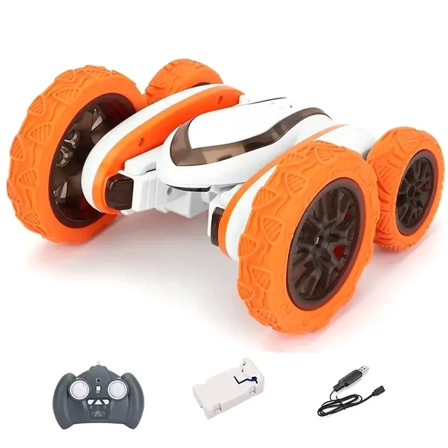 Машинка перевертыш на радиоуправлении с подсветкой 4WD электрический двигатель радиус действия 100 метров фиолетовая Storm Stunt C - Фото 1 Машинка перевертыш на радиоуправлении с подсветкой 4WD электрический двигатель радиус действия 100 метров фиолетовая Storm Stunt C - изображение 1