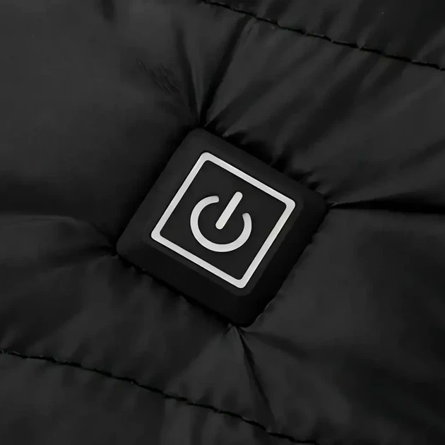 Мужская куртка с подогревом USB три режима унисекс для зимы размер М цвет Черный - изображение 3
