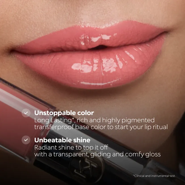Помада-блеск двухсторонняя жидкая помада Kiko Milano Unlimited Double Touch 103 Natural Rose - изображение 4