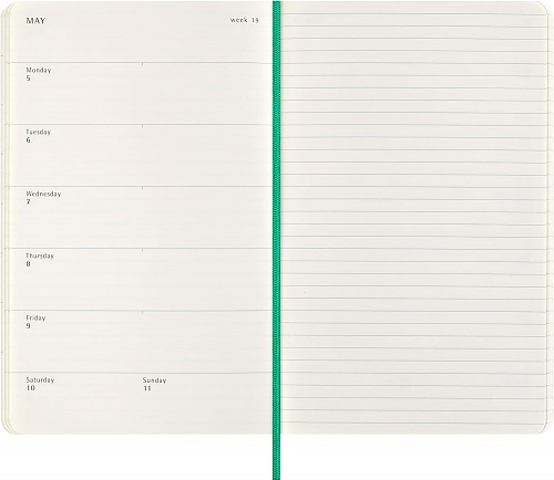 Щотижневик 2026 Moleskine 400 сторінок Зеленый мирт (8056999271749) - зображення 3