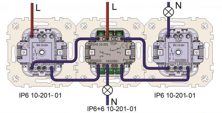 Перемикач Liregus 40138410 Retro 2 кнопки Коричневий (4770025967416) - зображення 5
