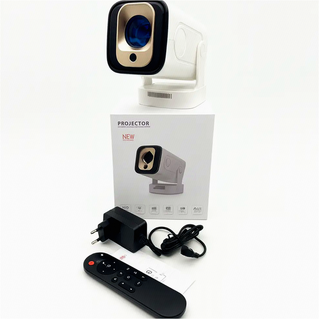Смарт проектор HY260PRO WiFi Bluetooth 1080P 200 ANSI-люмен для дому білий з пультом - зображення 8