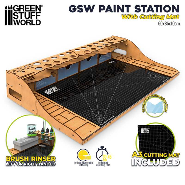 Станція для малювання Green Stuff World Paint Station with Cutting Mat - изображение 3