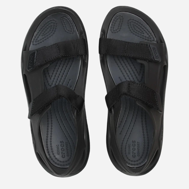 Sandały damskie płaskie Crocs Swiftwater Expedition 206527-060 34-35 (W5) Czarne - obraz 4