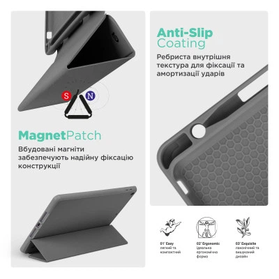 Чохол для планшета Armorstandart Smart Fold Pen Apple iPad Pro 13 (2024) Dark Grey (ARM78139) - зображення 7