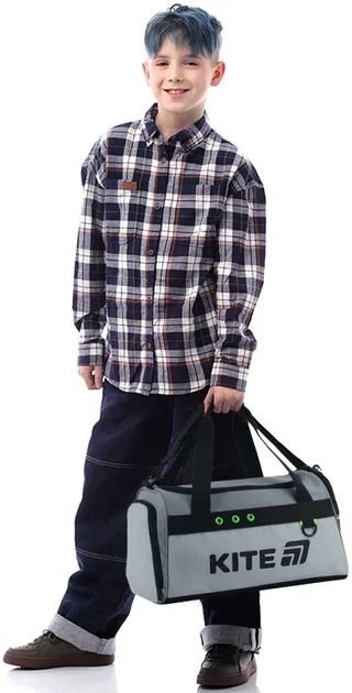 Сумка спортивна Kite Education Urban 20х41х24 см Сіра (K26-2505-3) - Фото 10 Сумка спортивна Kite Education Urban 20х41х24 см Сіра (K26-2505-3) - зображення 10