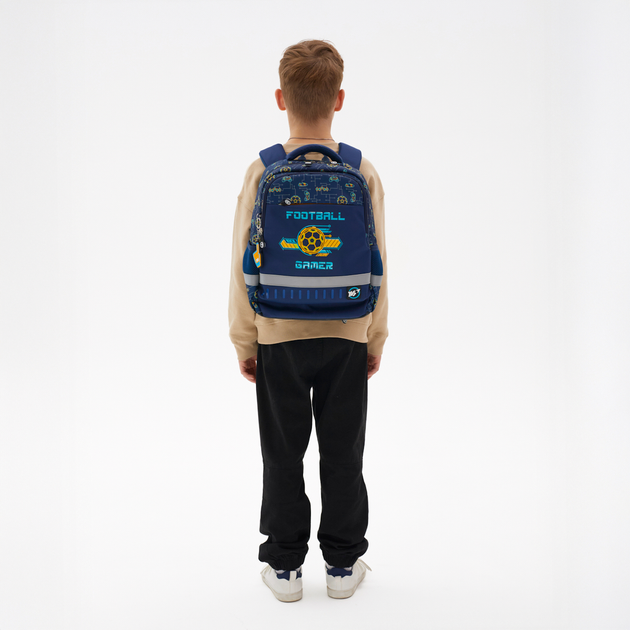 Рюкзак школьный Yes S-52 Ergo Football Gamer (559891) ортопедический эргономичный - Фото 4 Рюкзак школьный Yes S-52 Ergo Football Gamer (559891) ортопедический эргономичный - изображение 4