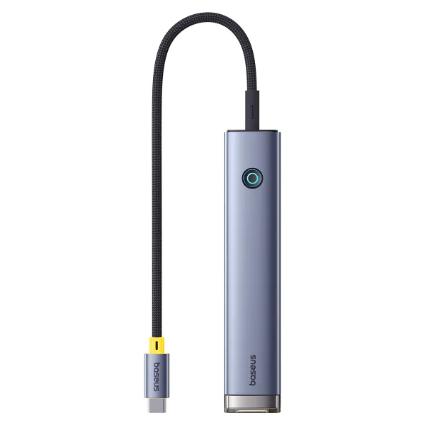 USB-хаб Baseus UltraJoy Series 7-Port HUB AIR Space Grey (Type-C to HDMI4K@60Hz*1+USB3.0*2+PD*1+SD/TF3.0*1+3.5mm*1) (B00052803811-02) - зображення 5
