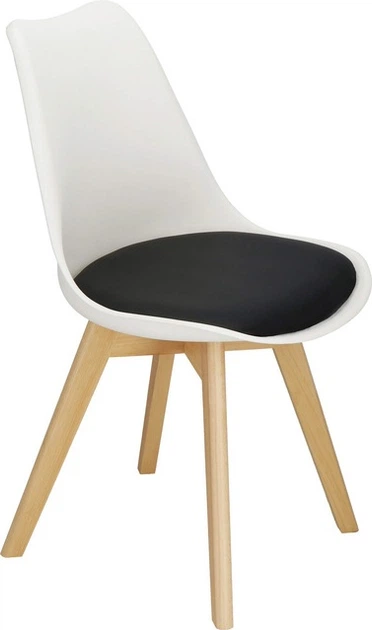 Krzesło do kuchni i salonu Springos Verde DC0018 Biało-czarne (5907719470009) - obraz 2