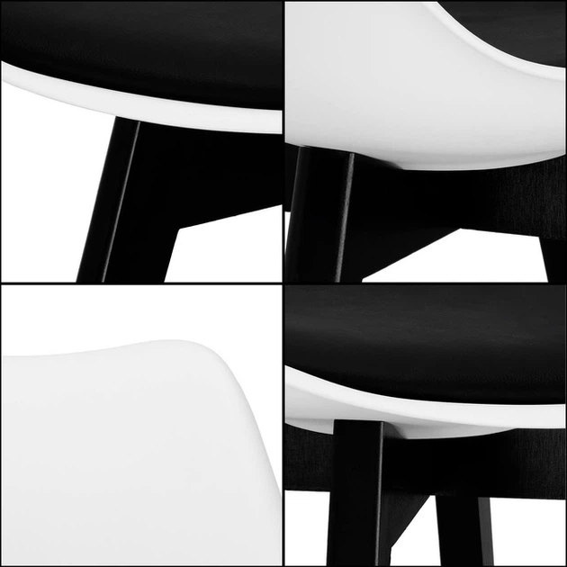 Krzesło do kuchni i salonu Springos Verde DC0020 Biało-czarne (5907719470023) - obraz 11