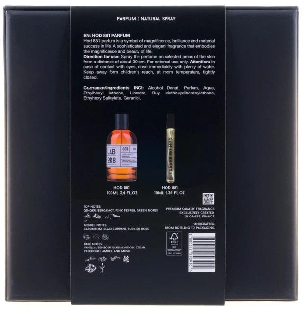Zestaw unisex Labor8 Hod 881 Woda perfumowana 100 ml + 10 ml (3800502293910) - obraz 3