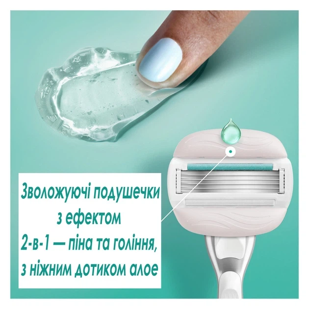 Змінні картриджі для гоління (леза касети) жіночі Gillette Venus PRO Comfortglide Sensitive з 5 лезами 6 шт - изображение 4