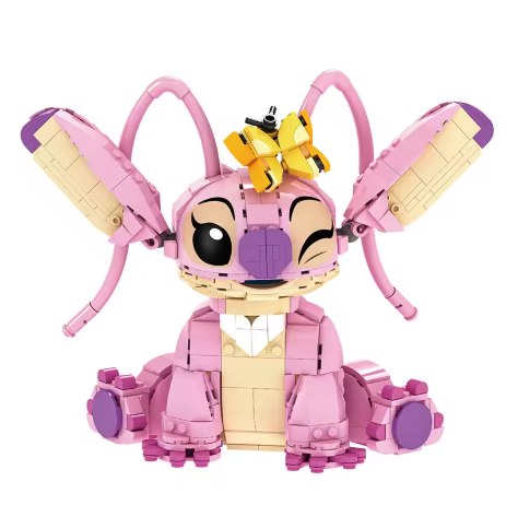 Розовый конструктор Disney Angel Энджел подруга Stitch подвижная фигурка лучший подарок - Фото 2 Розовый конструктор Disney Angel Энджел подруга Stitch подвижная фигурка лучший подарок - изображение 2