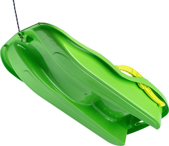 Sanki plastikowe Kadax z rączkami, hamulcem i linką Zielone K6410 (5903699455548) - obraz 3