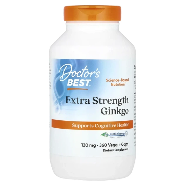 Гінкго білоба з підвищеною силою дії Doctor's Best (Extra Strength Ginkgo) 120 мг 360 рослинних капсул (DRB-00273) - Фото 1 Гінкго білоба з підвищеною силою дії Doctor's Best (Extra Strength Ginkgo) 120 мг 360 рослинних капсул (DRB-00273) - зображення 1