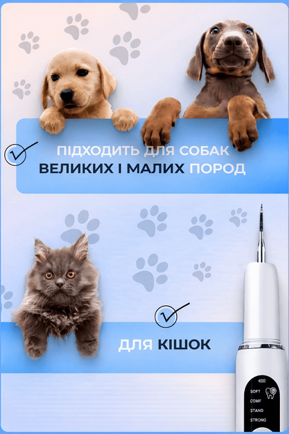 Скаллер для собак ультразвуковой Folem T6, чистка зубного каменя у животных - изображение 7