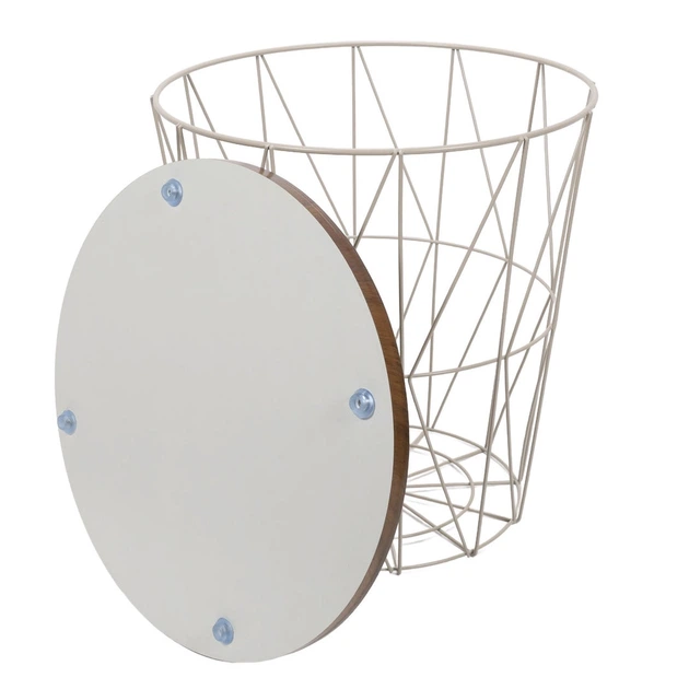 Stolik kawowy Home Styling Collection 94698 z koszem 38 x 40 cm Beżowy (8721037391788) - obraz 4