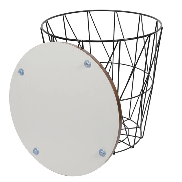 Stolik kawowy Home Styling Collection 94699 z koszem 38 x 40 cm Czarny (8721037391801) - obraz 4