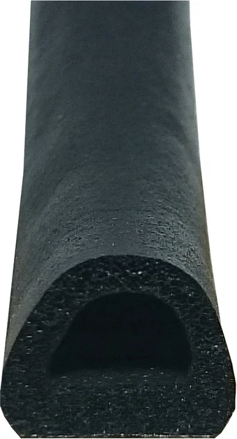 Уплотнитель самоклеящийся Stomil Sanok D 12x10 мм 6 м Черный (SD-54X-6m) - изображение 2