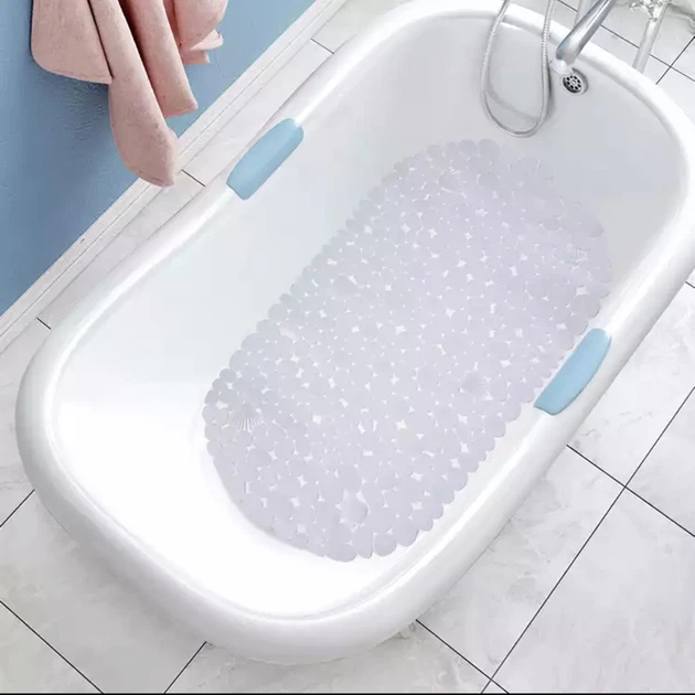 Силиконовый коврик для ванны и душа Bathlux, резиновый и нескользящий, люкс качество, Белый - изображение 2