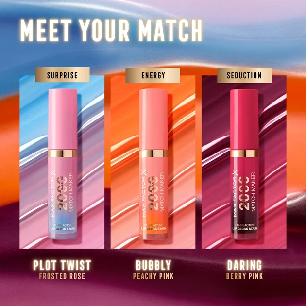 Блеск для губ Max Factor 2000 Calorie Match Maker Lip Gloss Stain 020 Plot Twist 4.4 мл (3616306825710) - Фото 4 Блеск для губ Max Factor 2000 Calorie Match Maker Lip Gloss Stain 020 Plot Twist 4.4 мл (3616306825710) - изображение 4