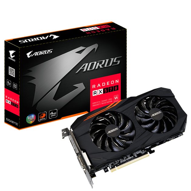 Відеокарта Gigabyte AMD Radeon RX 570 Aorus 4Gb GDDR5 (GV-RX570AORUS-4GD) Б/в - изображение 2