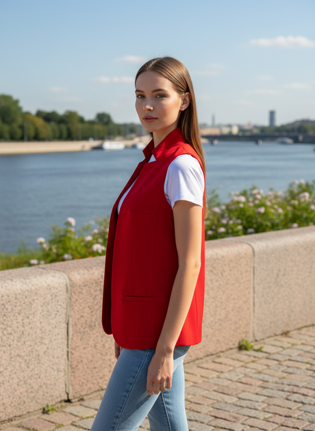 Жилет MOZAH 40 Червоний (ND-14028-1-Red) - Фото 2 Жилет MOZAH 40 Червоний (ND-14028-1-Red) - зображення 2