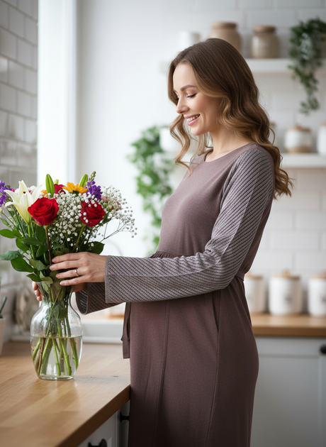 Платье Prenatal XS (38-40) Коричневый (S502DR225KP01M_Brown) - изображение 8