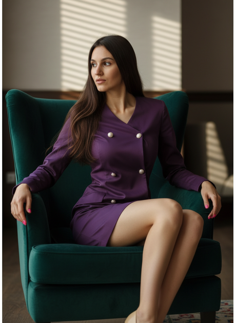 Платье InDresser XS Фиолетовый (IN-0221Ю018В-Violet) - изображение 6