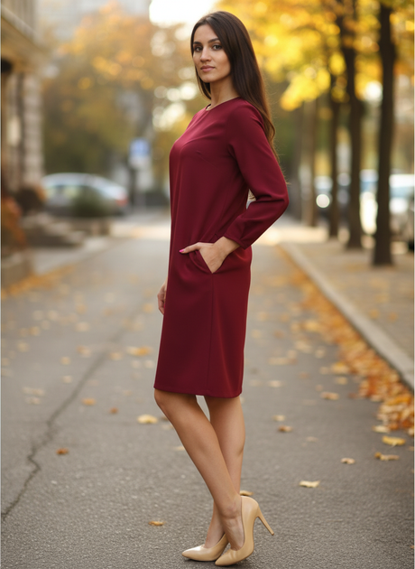 Платье InDresser XS Бордовый (IN-0206Н009Д-Bordo) - изображение 2