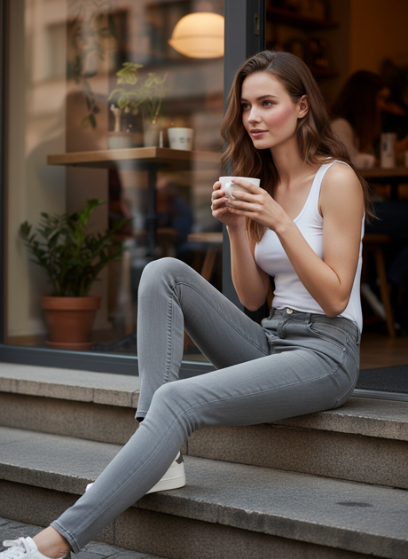Джинсы H&M W38 Серый (HM-04344295-Grey) - Фото 5 Джинсы H&M W38 Серый (HM-04344295-Grey) - изображение 5