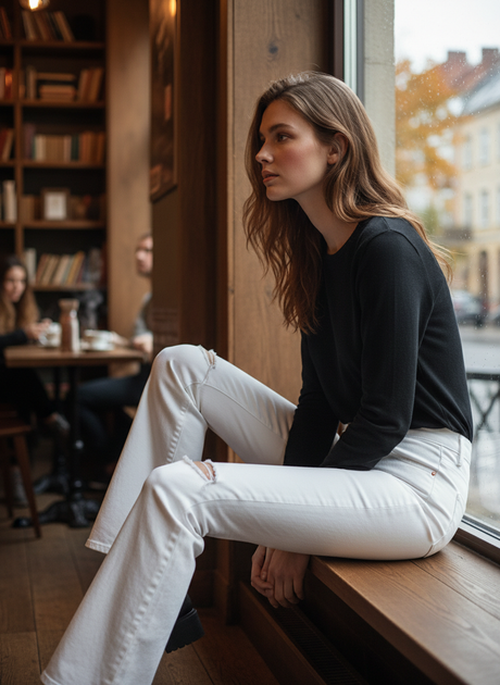 Джинси H&M W30 Білий (HM-06654779-White) - Фото 8 Джинси H&M W30 Білий (HM-06654779-White) - зображення 8