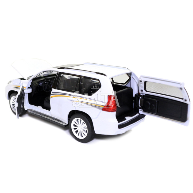 Игрушечная машинка металлическая «Toyota Land Cruiser Prado» Автопром Тойота джип, белый, 14*5*5 см, (68482) - изображение 6