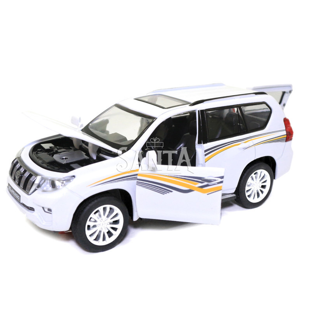 Игрушечная машинка металлическая «Toyota Land Cruiser Prado» Автопром Тойота джип, белый, 14*5*5 см, (68482) - изображение 7