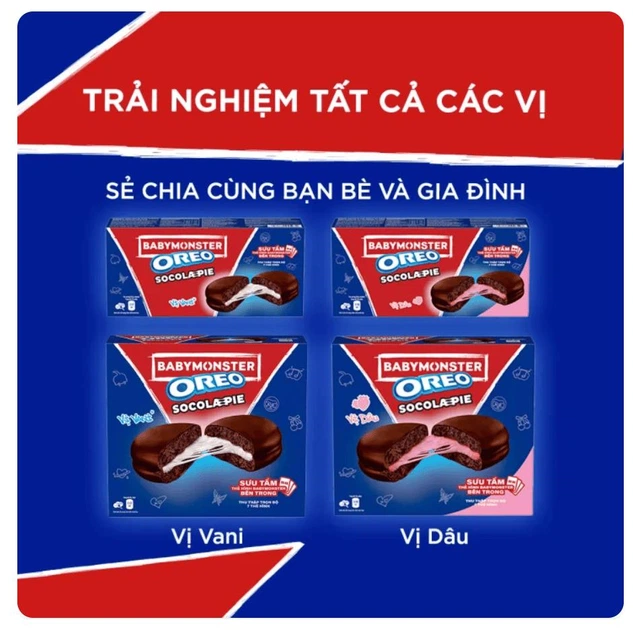 Шоколадні тістечка Oreo Socola Pie BabyMonster Chocolate Strawberry Cream 168г - зображення 7