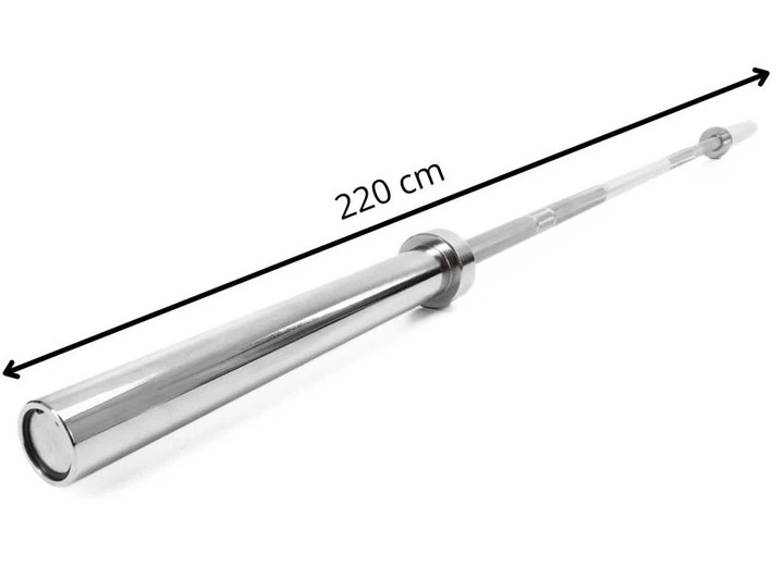 Гриф Actiget Прямий Олімпійський Сталевий 220 см Штанга та затискачі 50 мм ACT0008 (5908455308113) - зображення 13