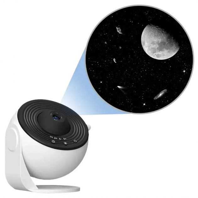 Проектор звездного неба + 12 картриджей, от USB, Galaxy Projector, Белый / Планетарий для спальни / Ночник звездное небо - изображение 3