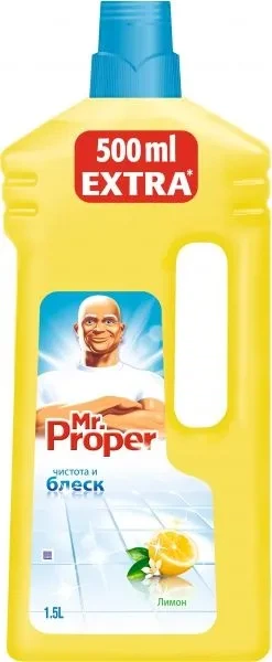 Засіб для миття пiдлоги та стiн Mr. Proper Лимон 1,5 л (81713197) - Фото 1 Засіб для миття пiдлоги та стiн Mr. Proper Лимон 1,5 л (81713197) - изображение 1